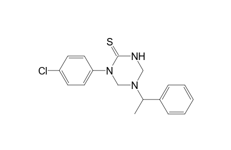 1,3,5-Triazine-2(1H)-thione, 1-(4-chlorophenyl)tetrahydro-5-(1-phenylethyl)-