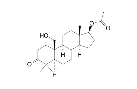 Androst-7-en-3-one, 17-(acetyloxy)-19-hydroxy-4,4-dimethyl-, (5.alpha.,17.beta.)-