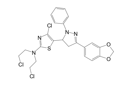 5-[3-(Benzo[d][1,3]dioxol-5-yl)-1-phenyl-4,5-dihydro-1H-pyrazol-5-yl]-4-chloro-N,N-bis(2-chloroethyl)thiazol-2-amine