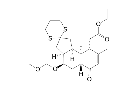 Ethyl (3a.alpha.,4.beta.,5a.beta.,9.alpha.,9a.alpha.,9b.alpha.)-1,2,3,3a,4,5,6,9,9a,9b-decahydro-4-(methoxymethoxy)-8,9a-dimethyl-2,6-dioxo-1H-benz[e]inden-9-acetate - 2-(Propylene Thioacetal) derivative