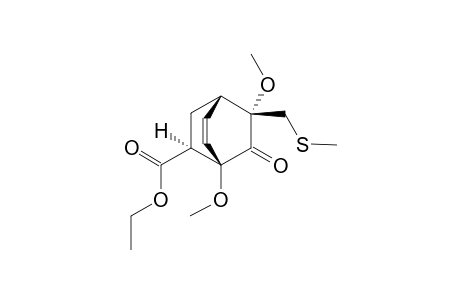 (1S,2S,4R,8S)-2,4-dimethoxy-2-[(methylthio)methyl]-3-oxo-8-bicyclo[2.2.2]oct-5-enecarboxylic acid ethyl ester