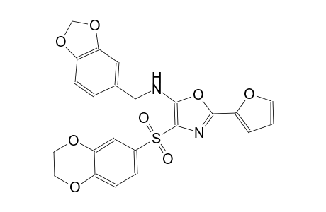 5-oxazolamine, N-(1,3-benzodioxol-5-ylmethyl)-4-[(2,3-dihydro-1,4-benzodioxin-6-yl)sulfonyl]-2-(2-furanyl)-