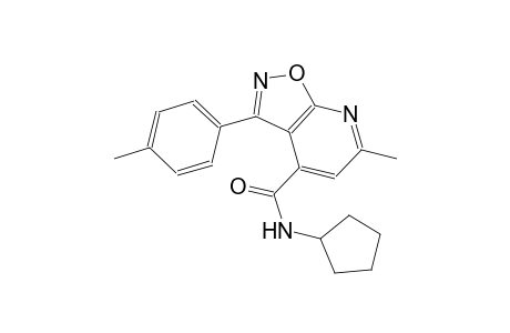 isoxazolo[5,4-b]pyridine-4-carboxamide, N-cyclopentyl-6-methyl-3-(4-methylphenyl)-