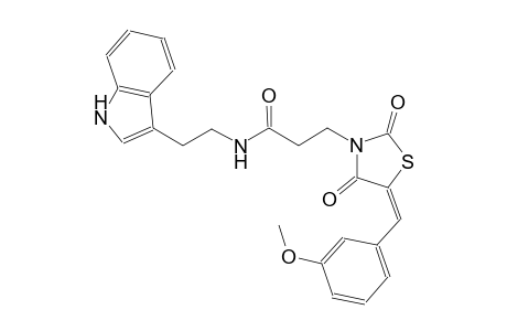N-[2-(1H-indol-3-yl)ethyl]-3-[(5E)-5-(3-methoxybenzylidene)-2,4-dioxo-1,3-thiazolidin-3-yl]propanamide