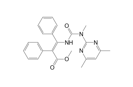 Benzeneacetic acid, .alpha.-[[[[(4,6-dimethyl-2-pyrimidinyl)methylamino]carbonyl]amino]phenylmethylene]-, methyl ester, (Z)-