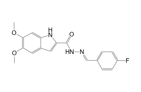 N'-[(E)-(4-fluorophenyl)methylidene]-5,6-dimethoxy-1H-indole-2-carbohydrazide