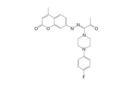7-[2-[1-(4-(4-FLUOROPHENYL)-PIPERAZIN-1-YL)-2-OXOPROPYLIDENE]-HYDRAZINYL]-4-METHYL-2H-CHROMEN-2-ONE