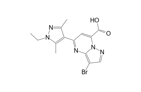 pyrazolo[1,5-a]pyrimidine-7-carboxylic acid, 3-bromo-5-(1-ethyl-3,5-dimethyl-1H-pyrazol-4-yl)-