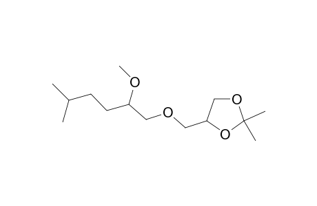 1,3-Dioxolane, 4-[[(2-methoxy-5-methylhexyl)oxy]methyl]-2,2-dimethyl-