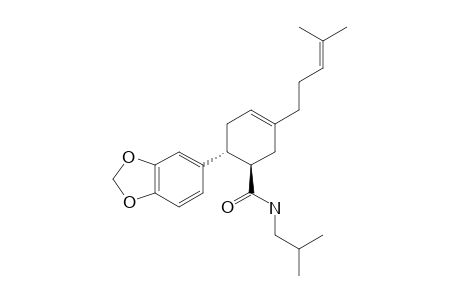 HEITZIAMIDE-A;(+/-)-6-(3,4-METHYLENEDIOXYPHENYL)-N-ISOBUTYL-3-(ISOHEXENYL)-CYCLOHEX-3-ENECARBOXAMIDE