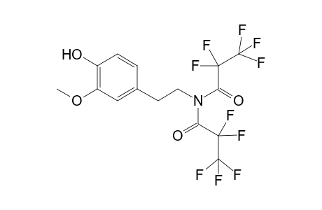 Bis(pentafluoropropionyl)derivative of 3-methoxytyramine