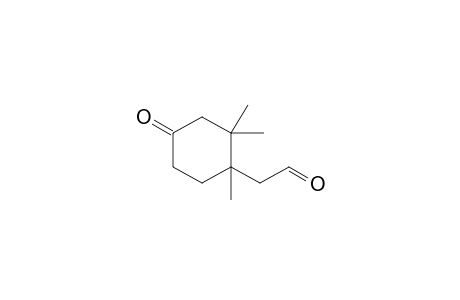 2-(1,2,2-trimethyl-4-oxidanylidene-cyclohexyl)ethanal