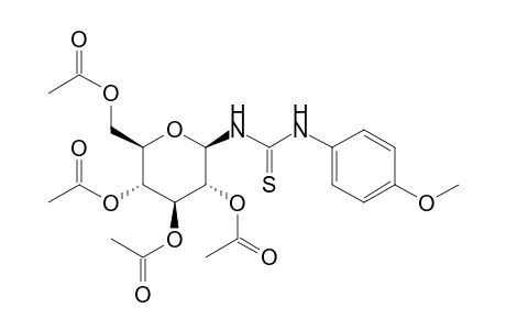 1-Deoxy-1-[3-(4-methoxyphenyl)-2-thioureido]-.beta.-d-glucopyranose 2,3,4,6-tetraacetate