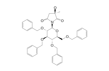 (3-S)-3-HYDROXY-3-METHYL-1-(2,3,4,6-TETRA-O-BENZYL-BETA-D-GLUCOPYRANOSYL)-PYRROLIDIN-2,5-DIONE
