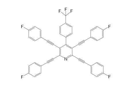 4-(4-(Trifluoromethyl)phenyl)-2,3,5,6-tetrakis((4-fluorophenyl)-ethynyl)pyridine