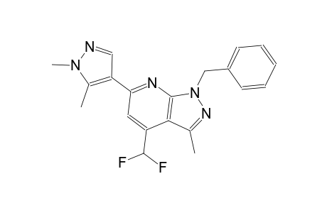 1H-pyrazolo[3,4-b]pyridine, 4-(difluoromethyl)-6-(1,5-dimethyl-1H-pyrazol-4-yl)-3-methyl-1-(phenylmethyl)-