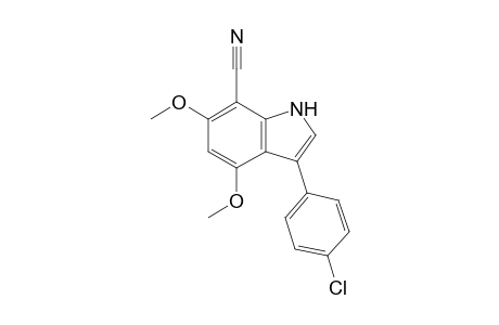 4,6-Dimethoxy-3-(4-chlorophenyl)indole-7-nitrile