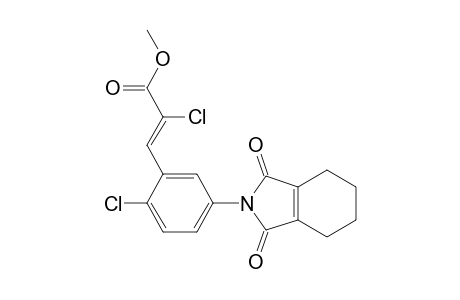 2-Propenoic acid, 2-chloro-3-[2-chloro-5-(1,3,4,5,6,7-hexahydro-1,3-dioxo-2H-isoindol-2-yl)phenyl]-, methyl ester