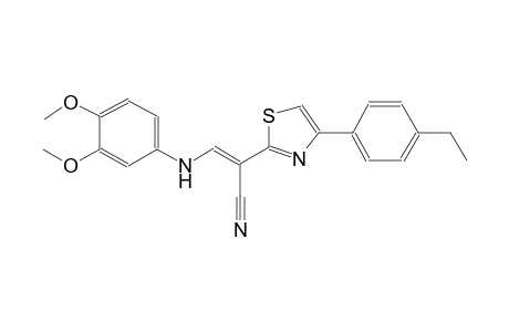 (2E)-3-(3,4-dimethoxyanilino)-2-[4-(4-ethylphenyl)-1,3-thiazol-2-yl]-2-propenenitrile