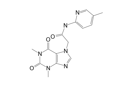 2-(1,3-dimethyl-2,6-dioxo-1,2,3,6-tetrahydro-7H-purin-7-yl)-N-(5-methyl-2-pyridinyl)acetamide