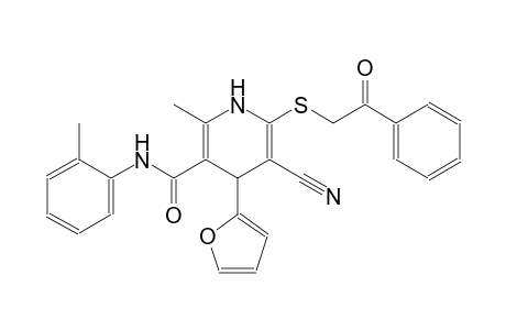 3-pyridinecarboxamide, 5-cyano-4-(2-furanyl)-1,4-dihydro-2-methyl-N-(2-methylphenyl)-6-[(2-oxo-2-phenylethyl)thio]-