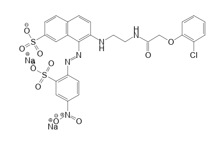 1-[4-Nitro-2-sulfophenylazo]-2-[(o-chlorophenoxy)acetylaminoethylamino]-naphthalin-7-sulfonic acid-di Na salt
