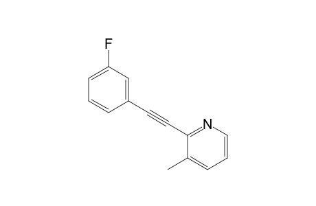 2-((3-fluorophenyl)ethynyl)-3-methylpyridine