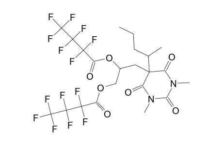 Butanoic acid, heptafluoro-, 1-[[hexahydro-1,3-dimethyl-5-(1-methylbutyl)-2,4,6-trioxo-5-pyrimidinyl]methyl]-1,2-ethanediyl ester