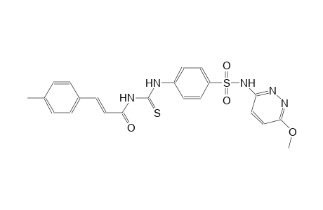 N-(6-methoxy-3-pyridazinyl)-4-[({[(2E)-3-(4-methylphenyl)-2-propenoyl]amino}carbothioyl)amino]benzenesulfonamide
