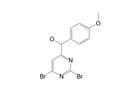 2,4-DIBROMO-6-(1-HYDROXY-PARA-METHOXYPHENYLMETHYL)-PYRIMIDINE