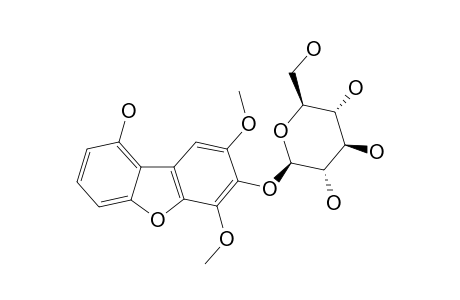 FORTUNEANOSIDE-K;2,4-DIMETHOXY-9-HYDROXY-DIBENZOFURAN-3-O-BETA-D-GLUCOPYRANOSIDE