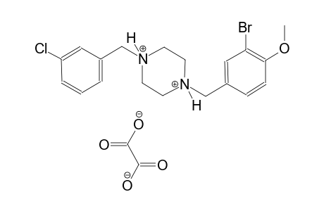1-(3-bromo-4-methoxybenzyl)-4-(3-chlorobenzyl)piperazinediium oxalate