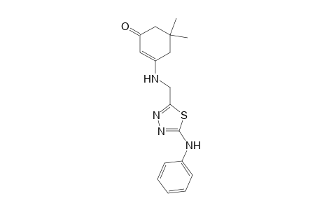 5,5-Dimethyl-3-[(5-(phenylamino)-1,3,4-thiadiazol-2-ylmethyl)amino]cyclohex-2-enone