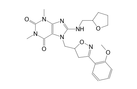 7-{[3-(2-methoxyphenyl)-4,5-dihydro-5-isoxazolyl]methyl}-1,3-dimethyl-8-[(tetrahydro-2-furanylmethyl)amino]-3,7-dihydro-1H-purine-2,6-dione