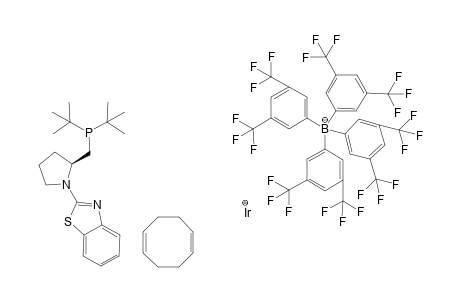 {(eta4-Cycloocta-1,5-diene)-[(S)-2-(2-{[di(tert-butyl)phosphino]methyl}pyrrolidin-1-yl)benzo[d]thiazole]-iridium(I)} Tetrakis[3,5-bis(trifluoromethyl)phenyl]borate