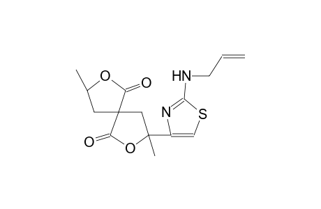 2,7-dioxaspiro[4.4]nonane-1,6-dione, 3,8-dimethyl-3-[2-(2-propenylamino)-4-thiazolyl]-