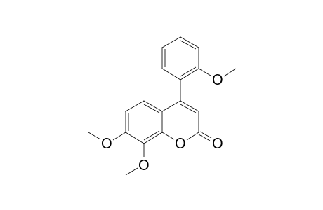 7,8-Dimethoxy-4-(2-methoxyphenyl)-2H-1-benzopyran-2-one