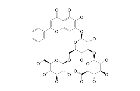 BAICALEIN-7-O-BETA-D-GLUCURONOPYRANOSYL-(1->3)[BETA-D-GLUCOPYRANOSYL-(1->6]-BETA-D-GLUCOPYRANOSIDE