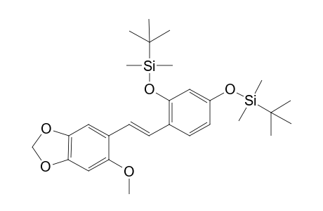 1-(2-Methoxy-4,5-methylenedioxyphenyl)-2-(2,4-di-O-tert-butyldimethylsiloxyphenyl)ethene