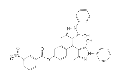 4-[bis(5-hydroxy-3-methyl-1-phenyl-1H-pyrazol-4-yl)methyl]phenyl 3-nitrobenzoate