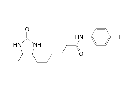 Hexanoic acid, 6-(5-methyl-2-oxoimidazolidin-4-yl)-, (4-fluorophenyl)amide