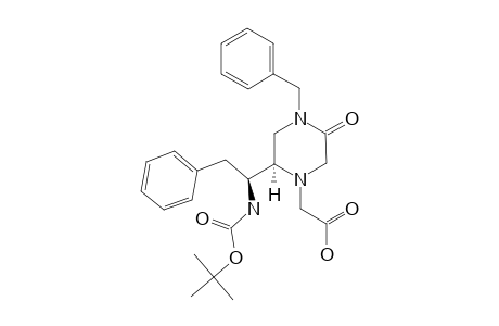 2-[4-BENZYL-(2R)-[(1S)-[(TERT.-BUTOXYCARBONYL)-AMINO]-2-PHENYLETHYL]-5-OXO-PIPERAZIN-1-YL]-ACETIC-ACID
