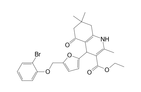 ethyl 4-{5-[(2-bromophenoxy)methyl]-2-furyl}-2,7,7-trimethyl-5-oxo-1,4,5,6,7,8-hexahydro-3-quinolinecarboxylate