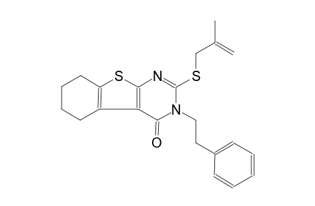benzo[4,5]thieno[2,3-d]pyrimidin-4(3H)-one, 5,6,7,8-tetrahydro-2-[(2-methyl-2-propenyl)thio]-3-(2-phenylethyl)-