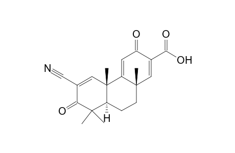 (+/-)-(4bS,8aR,10aS)-6-Cyano-4b,8,8,10a-tetramethyl-3,7-dioxo-3,4b,7,8,8a,9,10,10a-octahydrophenanthrene-2-carboxylic acid