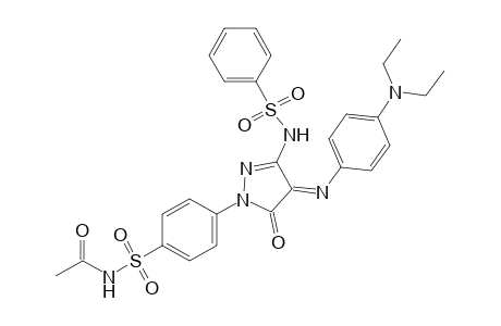 N-{p-{3-(benzenesulfonamido)-4-[p-)diethylamino)phenylimino]-5-oxo-2-pyrazolin-1-yl}phenylsulfonyl}acetamide