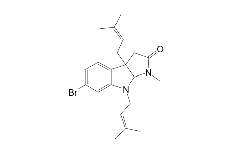 6-Bromo-3a,8-bis(3-methyl-2-buten-1-yl)-2-oxo-2,3,3a,8a-tetrahydro-8H-pyrrolo[2,3-b]indole Flustramide B