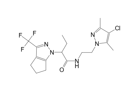 N-[2-(4-chloro-3,5-dimethyl-1H-pyrazol-1-yl)ethyl]-2-(3-(trifluoromethyl)-5,6-dihydrocyclopenta[c]pyrazol-1(4H)-yl)butanamide
