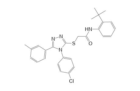 N-(2-tert-butylphenyl)-2-{[4-(4-chlorophenyl)-5-(3-methylphenyl)-4H-1,2,4-triazol-3-yl]sulfanyl}acetamide