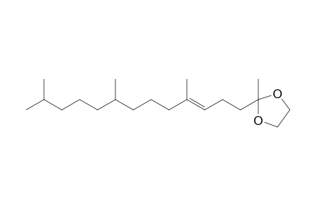 2-Methyl-2-[(E)-4,8,12-trimethyltridec-3-enyl]-1,3-dioxolane